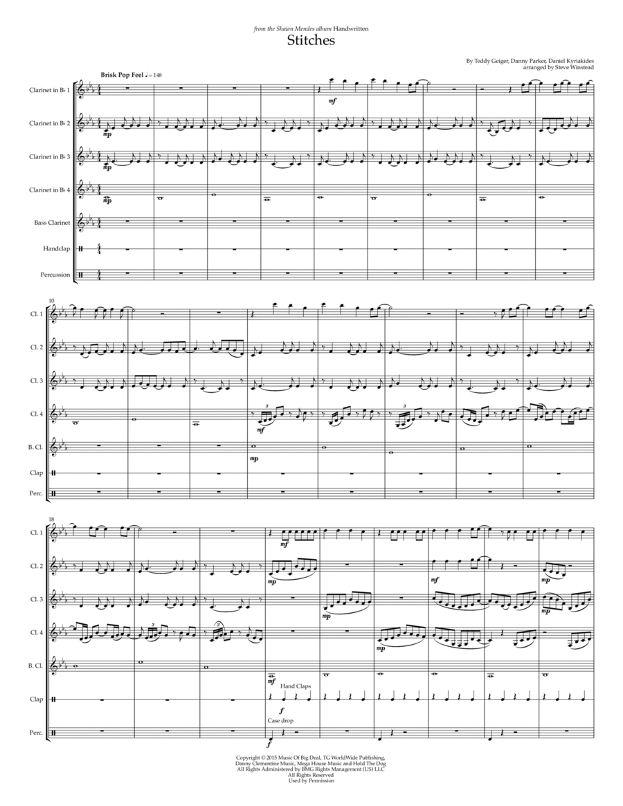 Stitches Woodwind Ensemble scores gallery preview page 1
