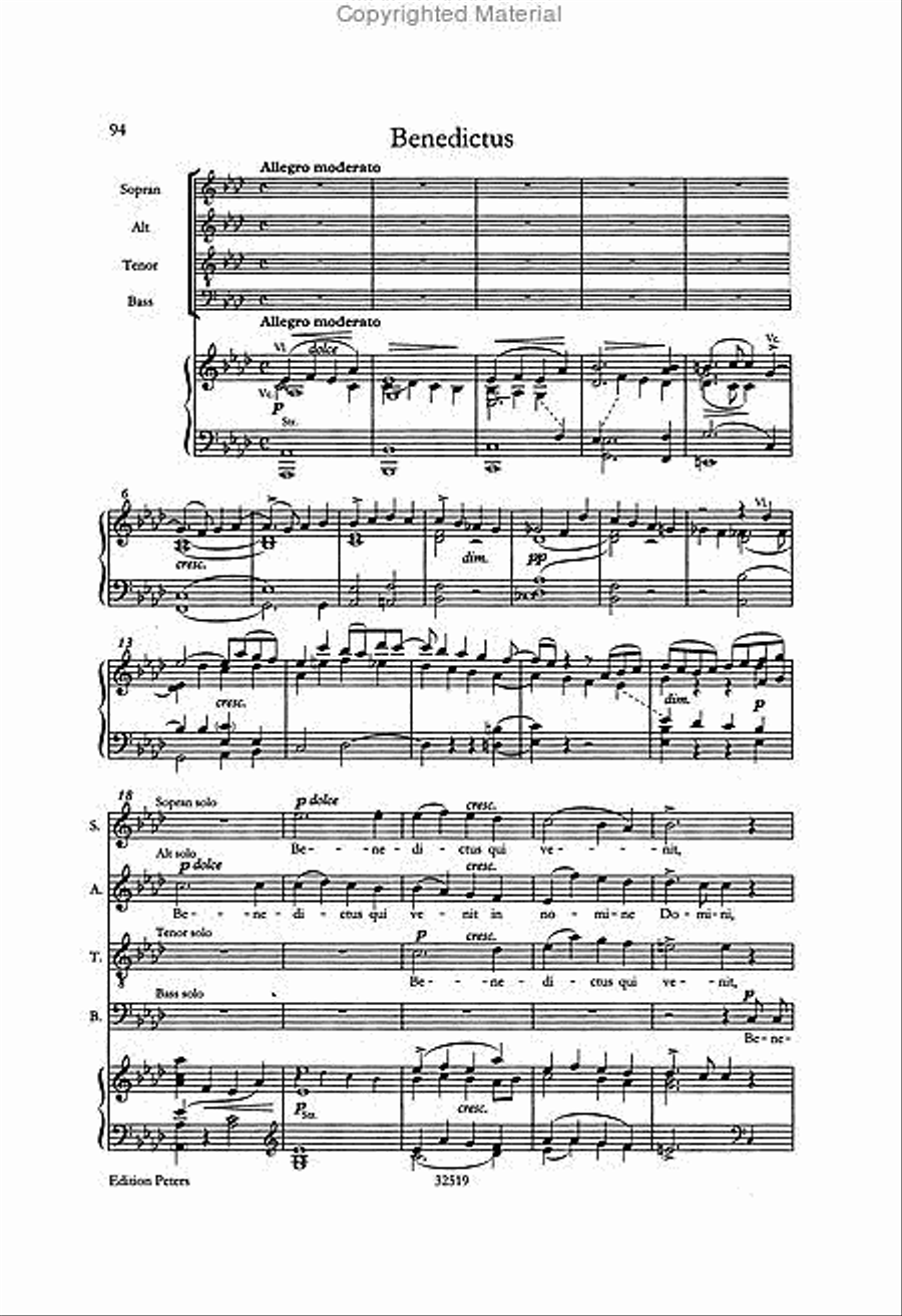 Mass in F minor WAB 28 (Vocal Score) 4-Part scores gallery preview page 4