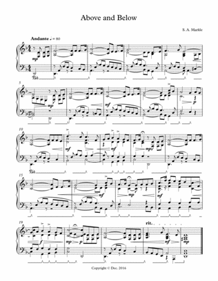Above and Below for Piano solo