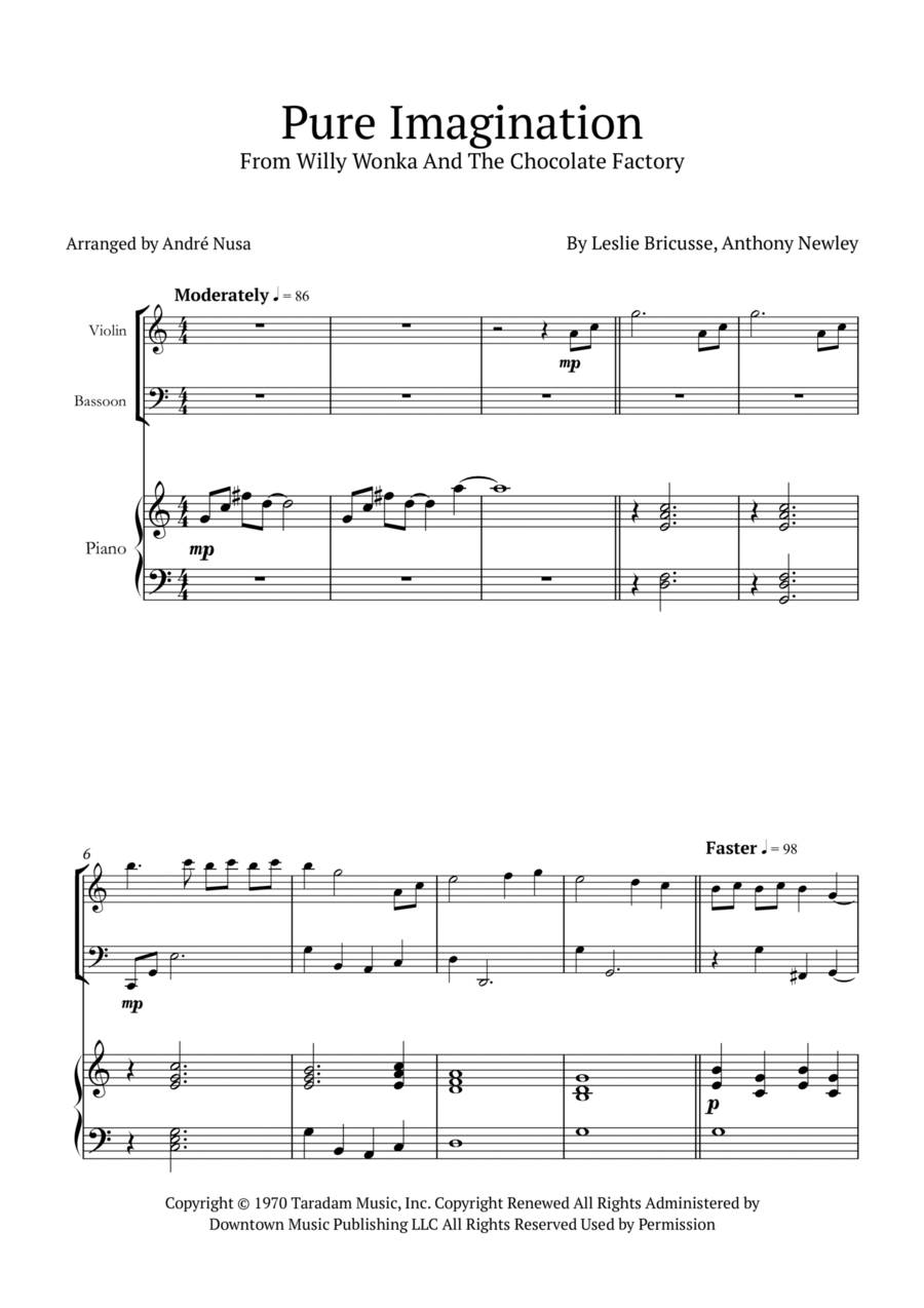 Pure Imagination Bassoon scores gallery preview page 1