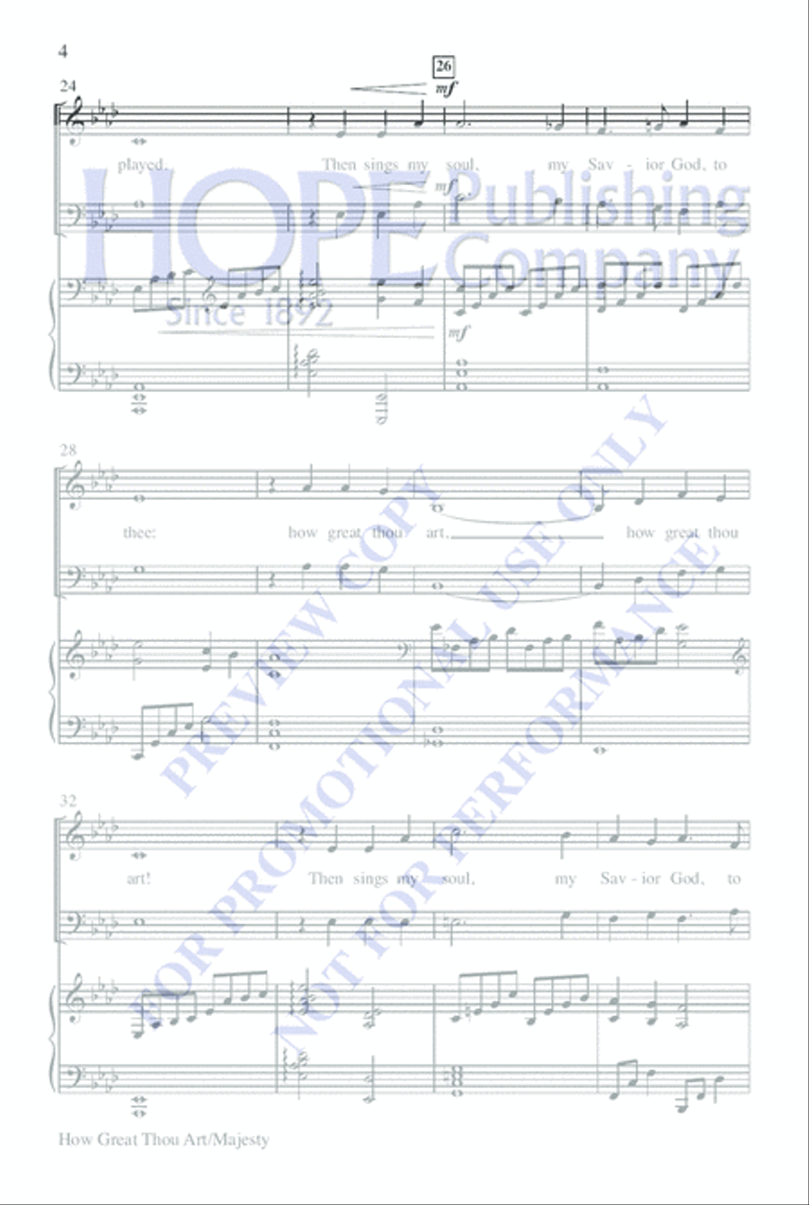 How Great Thou Art/Majesty 2-Part scores gallery preview page 4