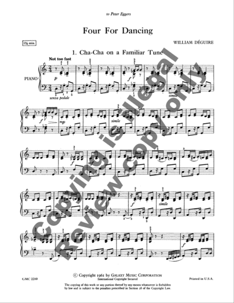 Four For Dancing Piano Solo scores gallery preview page 3