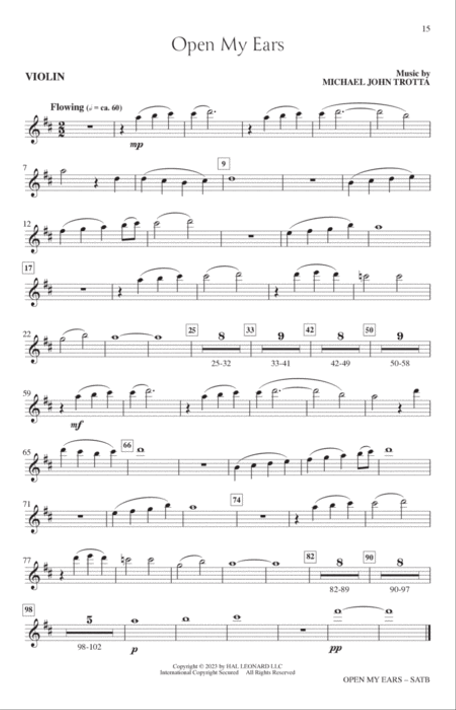 Open My Ears 4-Part scores gallery preview page 14
