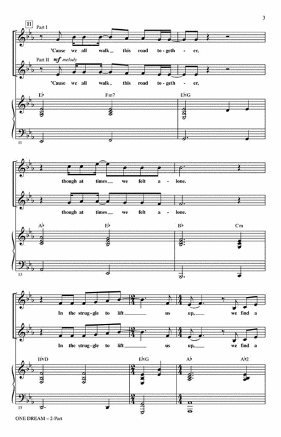 One Dream 2-Part scores gallery preview page 3