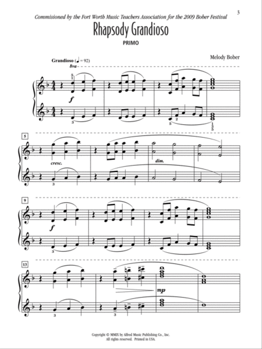 Rhapsody Grandioso Rhapsody Grandioso Small Ensemble scores gallery preview page 3