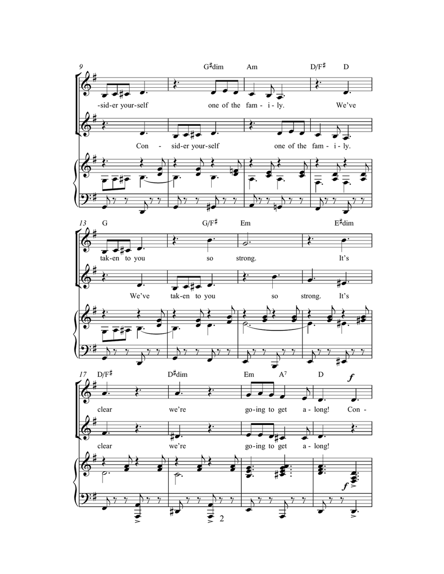 Consider Yourself (from Oliver!) (arr. Rick Hein) 2-Part scores gallery preview page 2