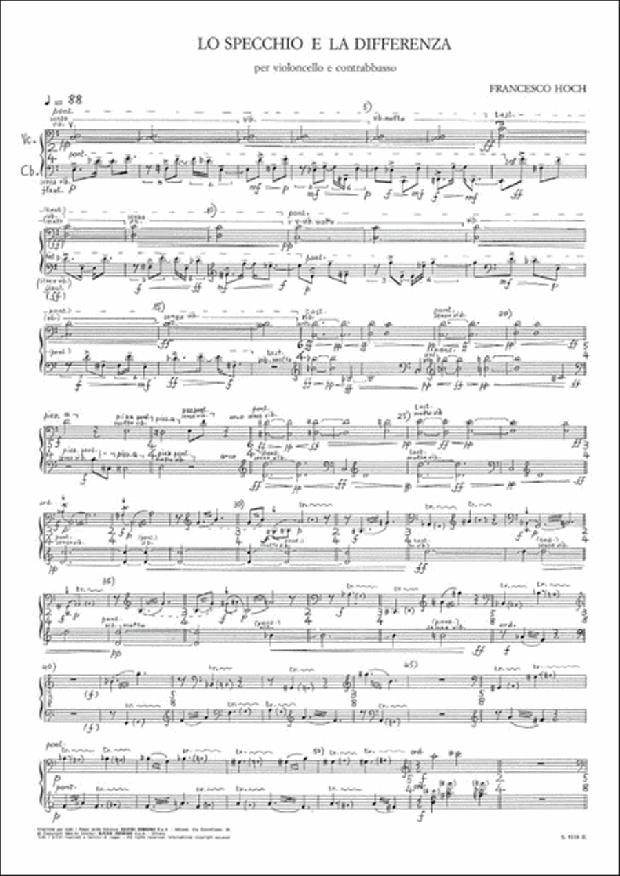 Lo Specchio E La Differenza Cello scores gallery preview page 3