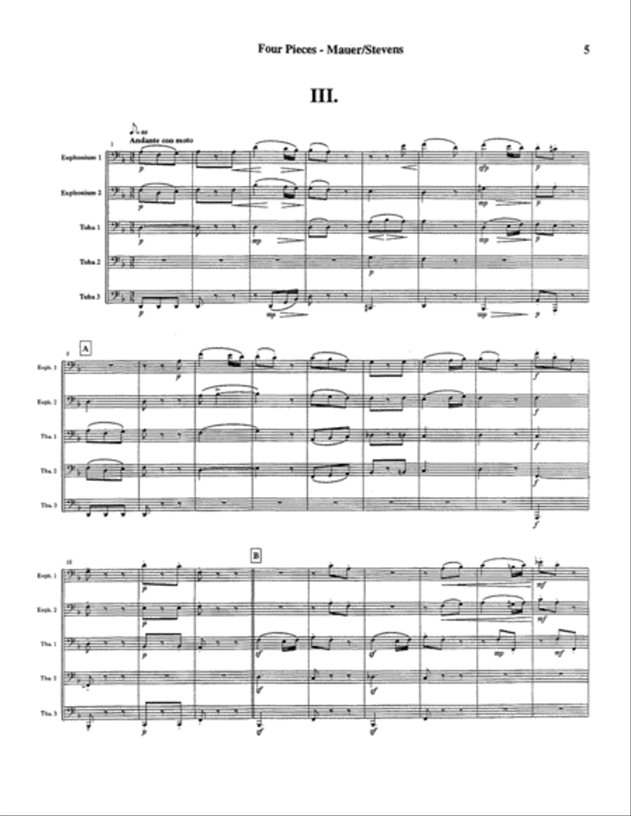 Four Pieces Tuba scores gallery preview page 6