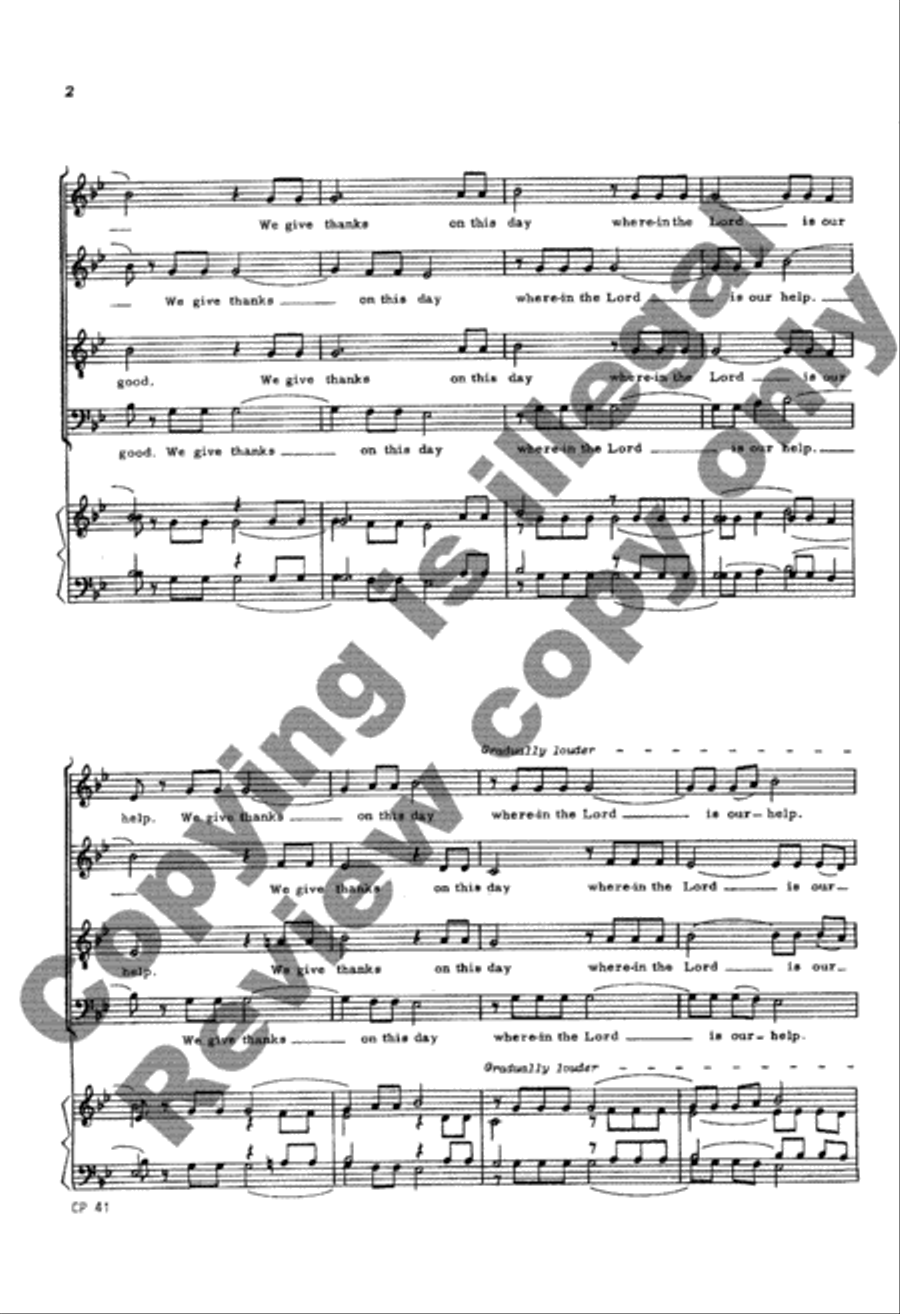 Hymn of Thanksgiving 4-Part scores gallery preview page 7