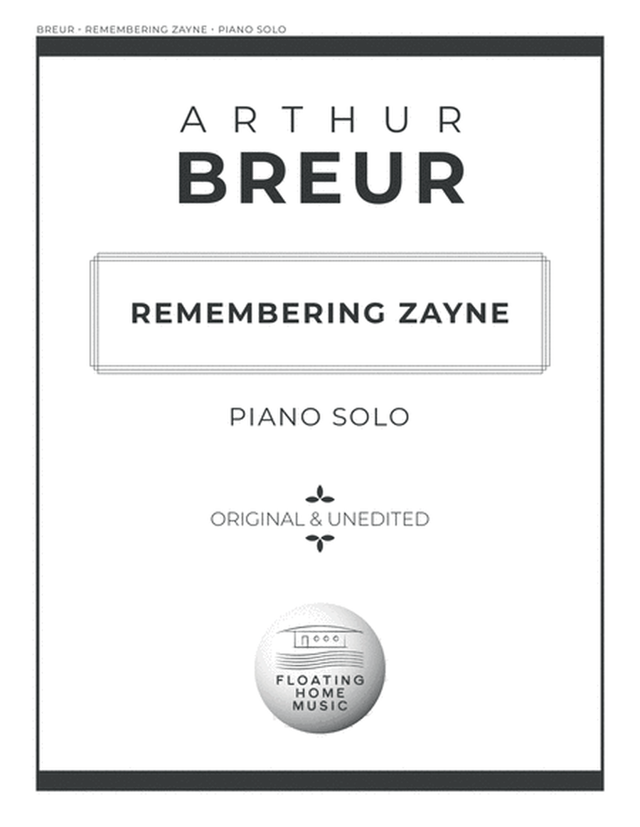 Remembering Zayne - Piano Solo image number null