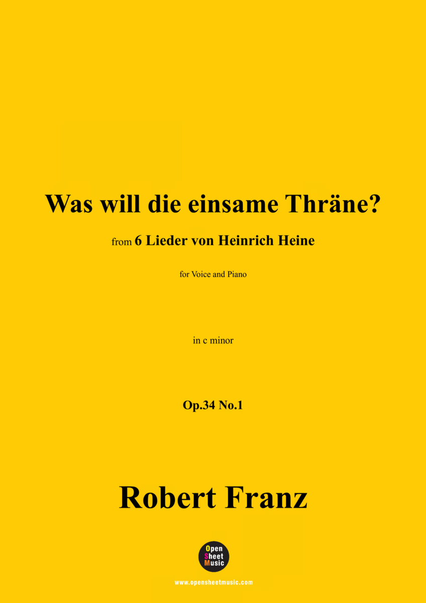 R. Franz-Was will die einsame Thrane?,in c minor,Op.34 No.1
