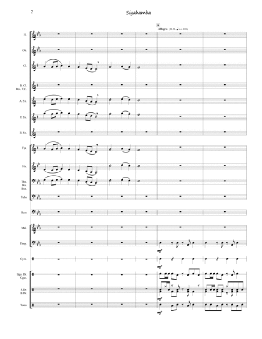 Siyahamba Siyahamba Concert Band scores gallery preview page 3