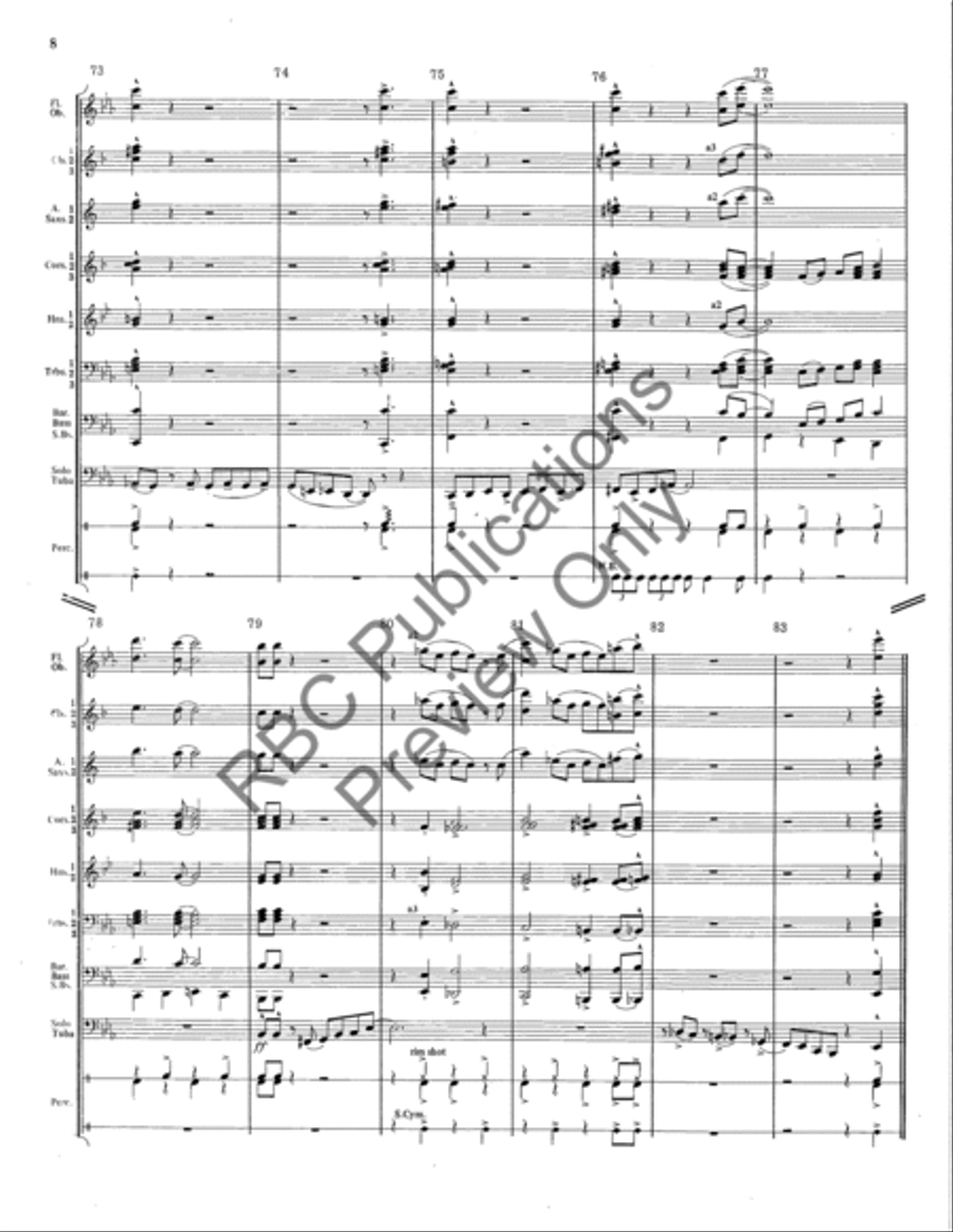 Bassmans Holiday Bassmans Holiday Concert Band scores gallery preview page 11