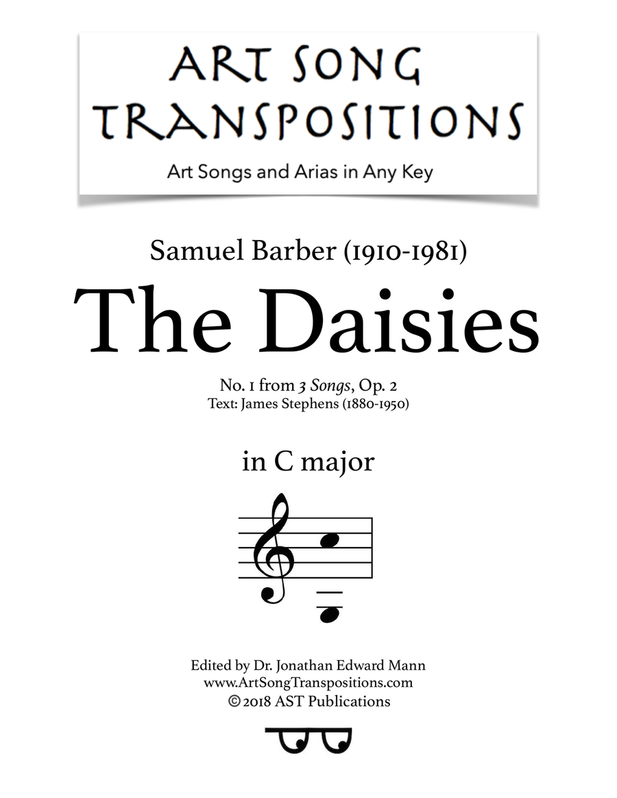 The Daisies, Op. 2, No. 1 Voice scores gallery preview page 1