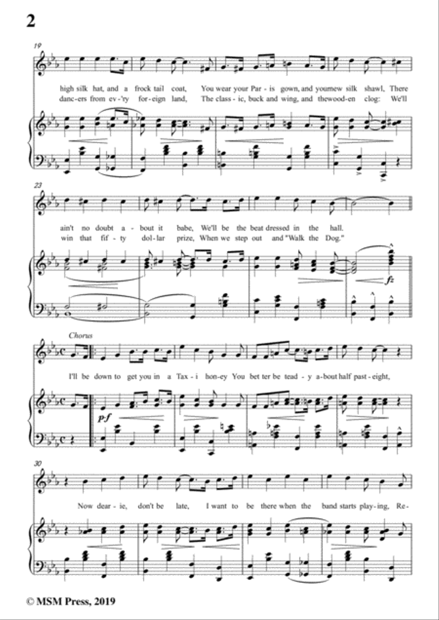 Shelton Brooks-Darktown Strutters'Ball,in E flat Major,for Voice and Piano Voice Solo scores gallery preview page 4