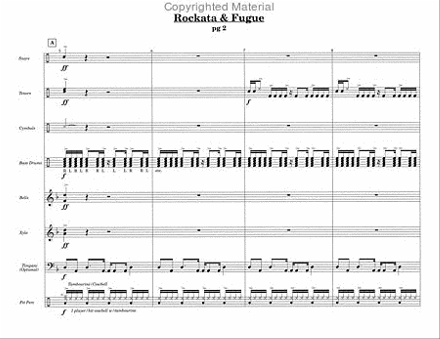 Rockata and Fugue Percussion Ensemble scores gallery preview page 4