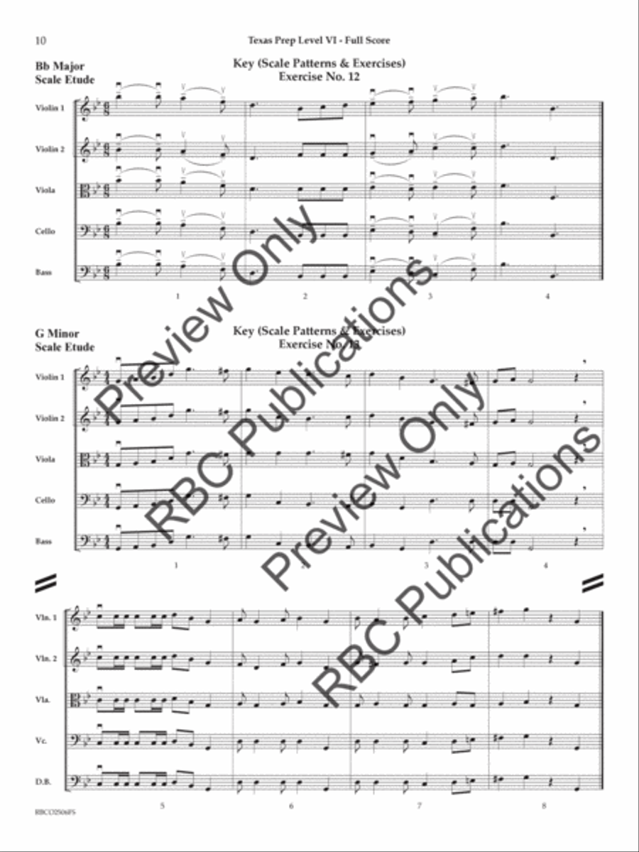 Texas Prep Level VI (Score) Orchestra scores gallery preview page 9