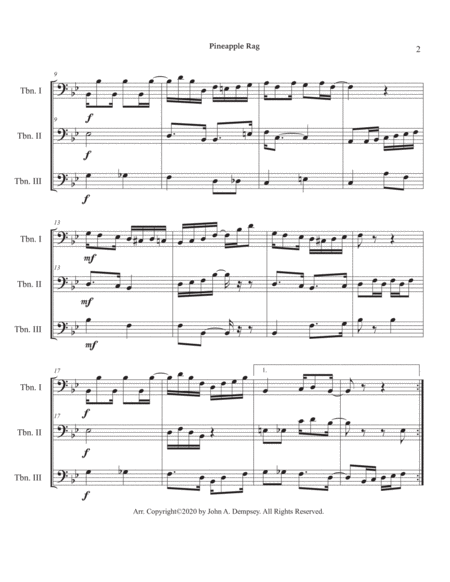 Pineapple Rag (Trombone Trio) image number null
