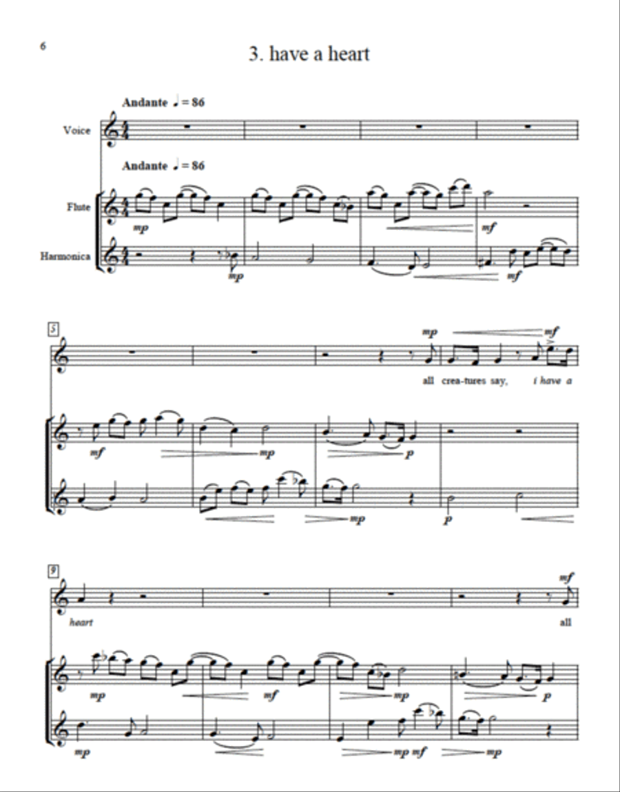 Thoughts from a Cat Flute scores gallery preview page 4