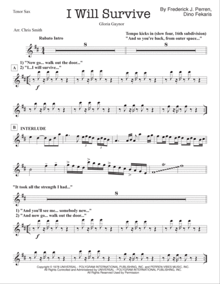 I Will Survive Piano scores gallery preview page 3