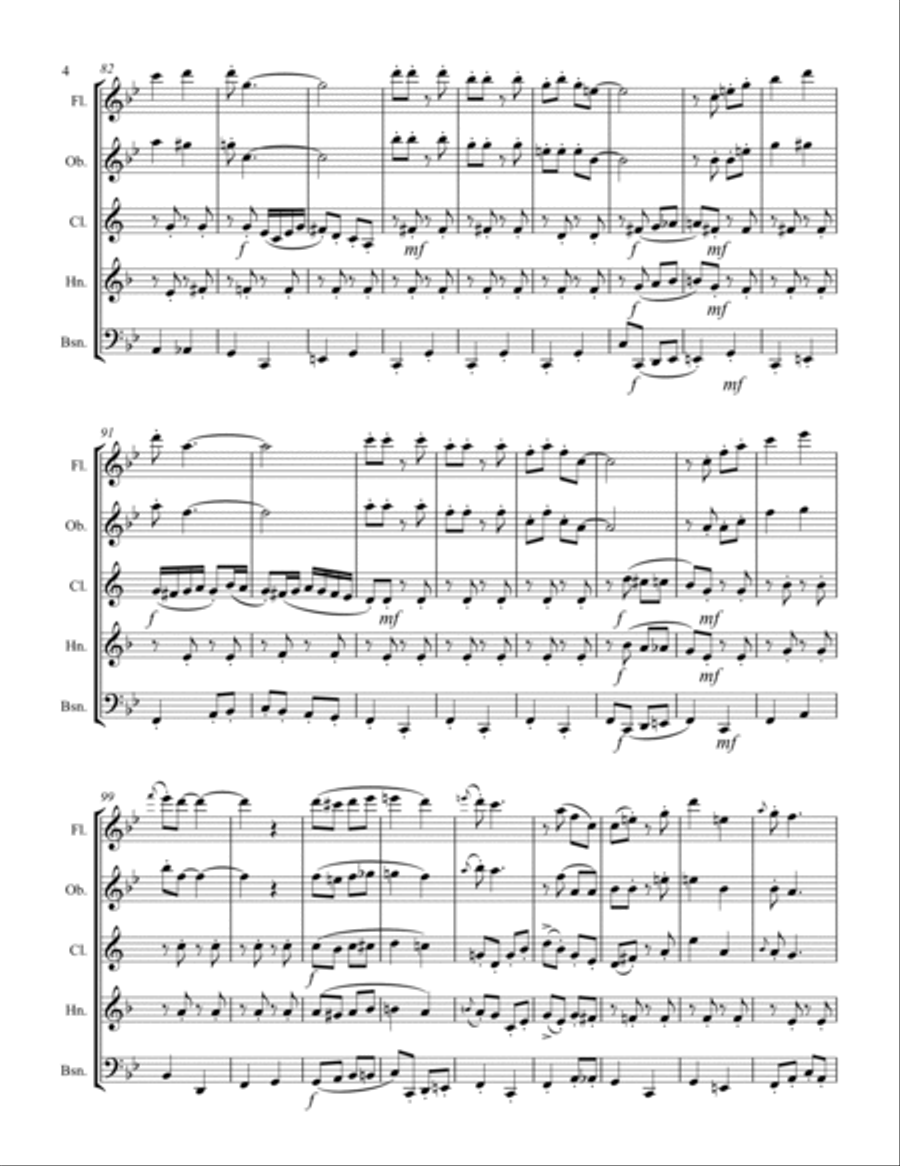 Pennsylvania Polka Woodwind Quintet scores gallery preview page 5