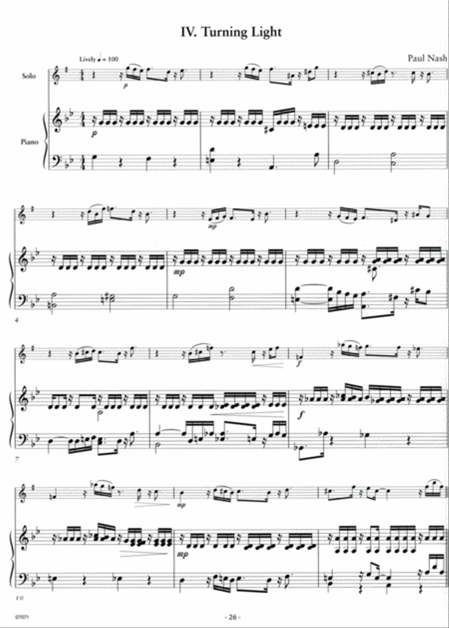 Four Pieces -- Saxophone Small Ensemble scores gallery preview page 10