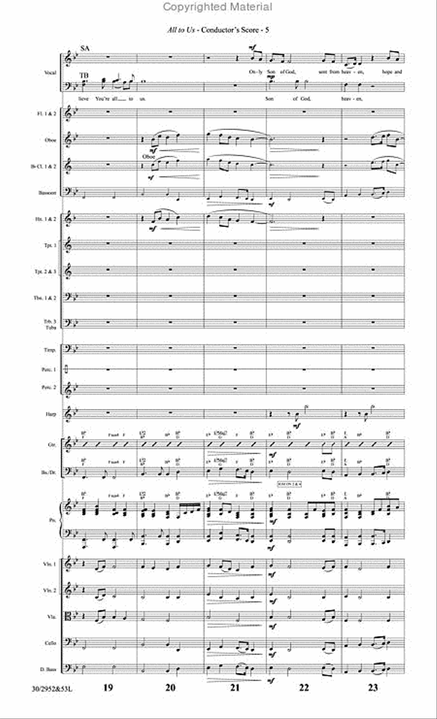 All to Us - Orchestral Score and Parts Choir scores gallery preview page 6
