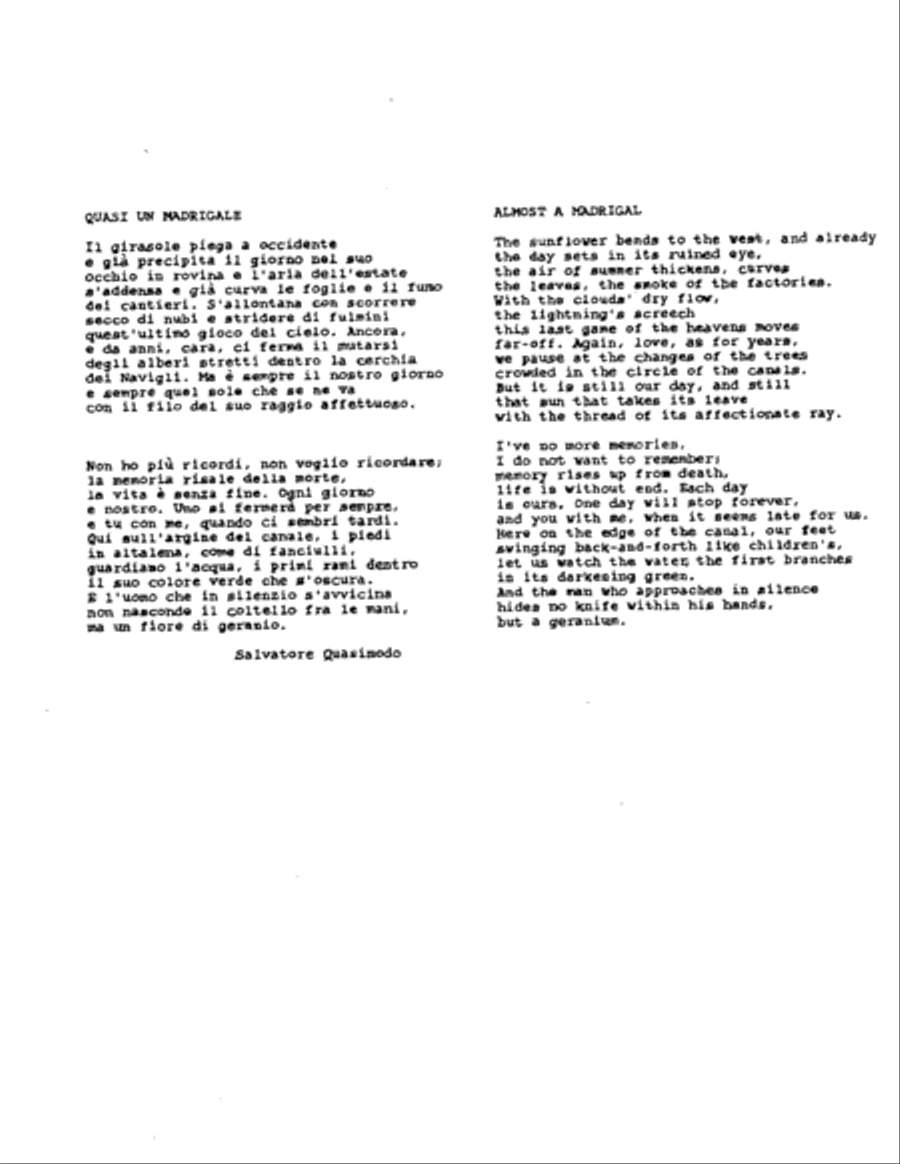 Quasi Un Madrigale for soprano and piano Soprano Voice scores gallery preview page 3