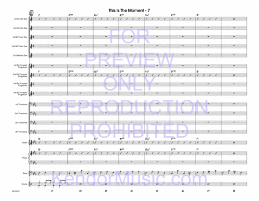 This Is The Moment (Young Version) (Full Score) Jazz Ensemble scores gallery preview page 9