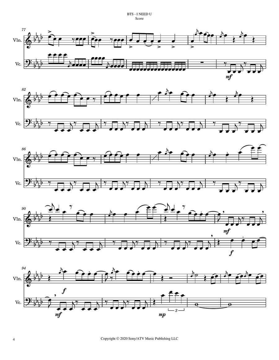 I Need U String Duet scores gallery preview page 4