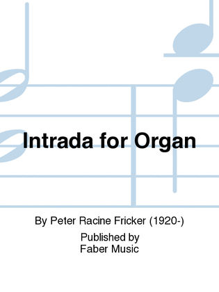 Book cover for Intrada for Organ