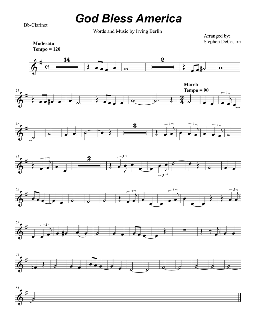 God Bless America God Bless America Woodwind Duet scores gallery preview page 5
