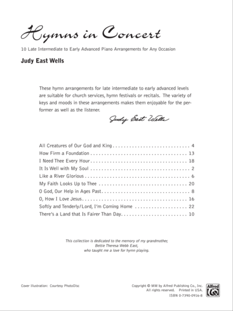 Hymns in Concert Hymns in Concert Piano Solo scores gallery preview page 5