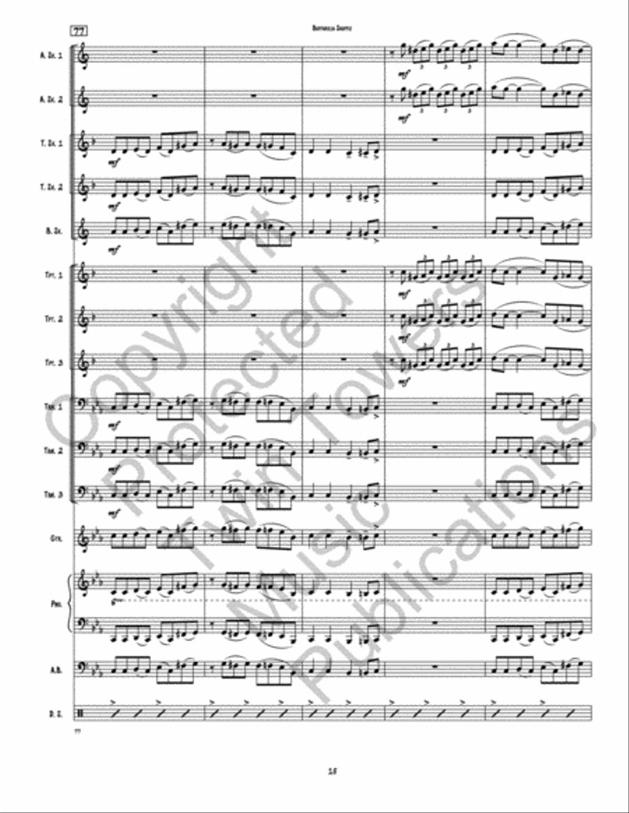 Buffarilla Shuffle Jazz Ensemble scores gallery preview page 16