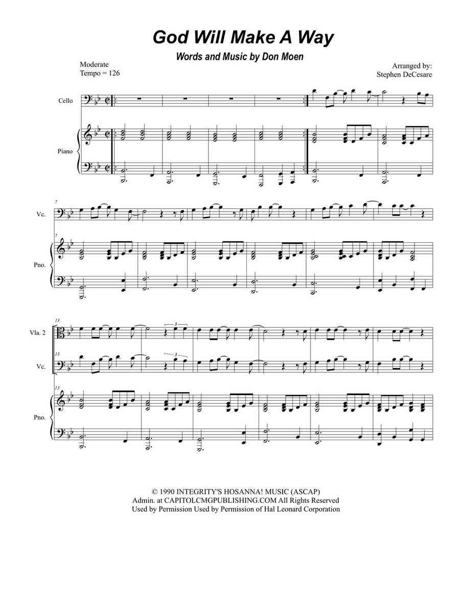 God Will Make A Way String Orchestra scores gallery preview page 1