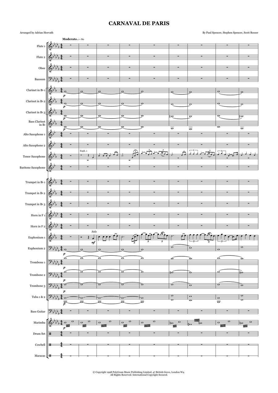 Carnaval De Paris Concert Band scores gallery preview page 3