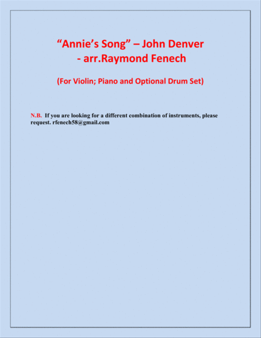 Annie's Song Small Ensemble scores gallery preview page 3