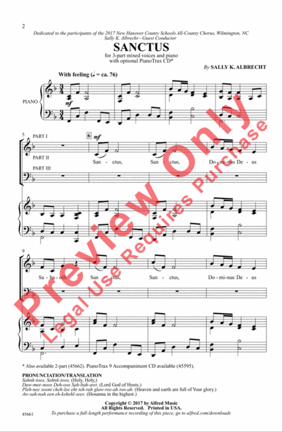 Sanctus Sanctus 3-Part scores gallery preview page 2