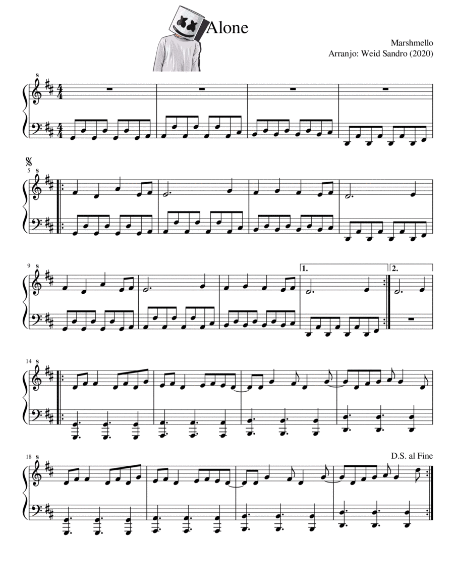 Alone Voice scores gallery preview page 1