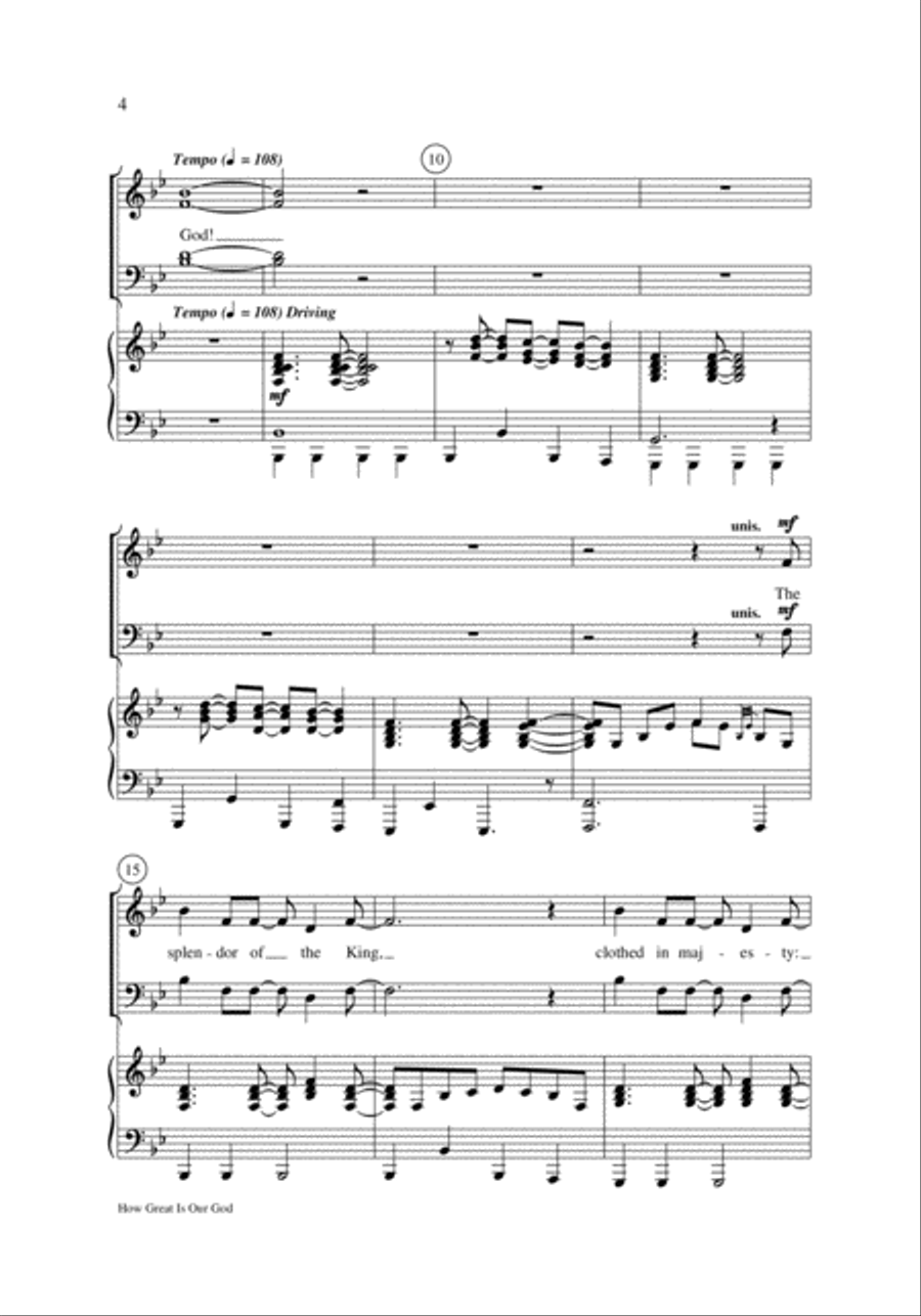 How Great Is Our God 4-Part scores gallery preview page 3