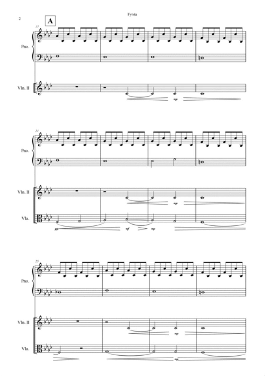 Frysta Piano Quartet scores gallery preview page 2
