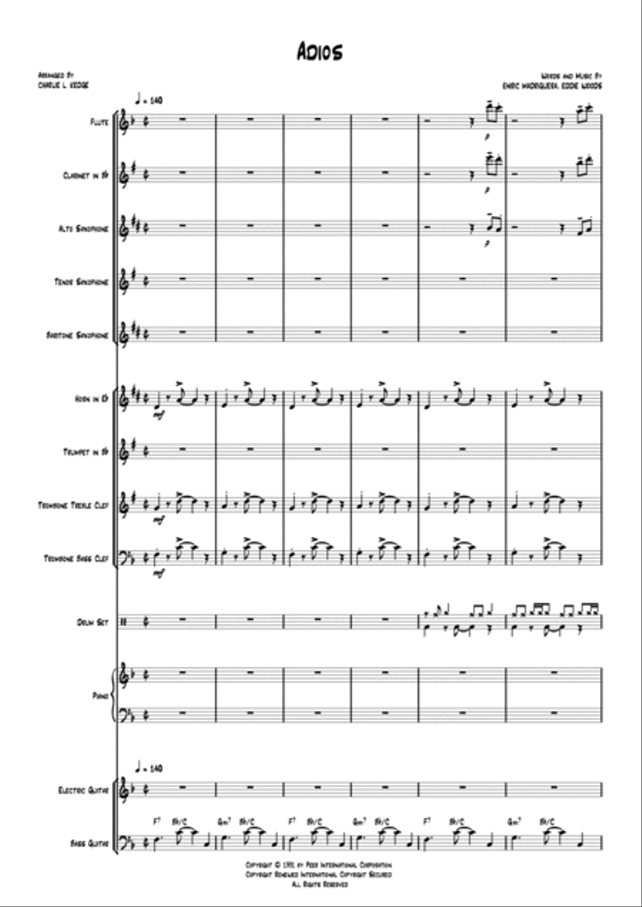 Adios Jazz Ensemble scores gallery preview page 2