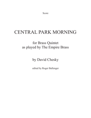 Central Park Morning ( for Brass Quintet )