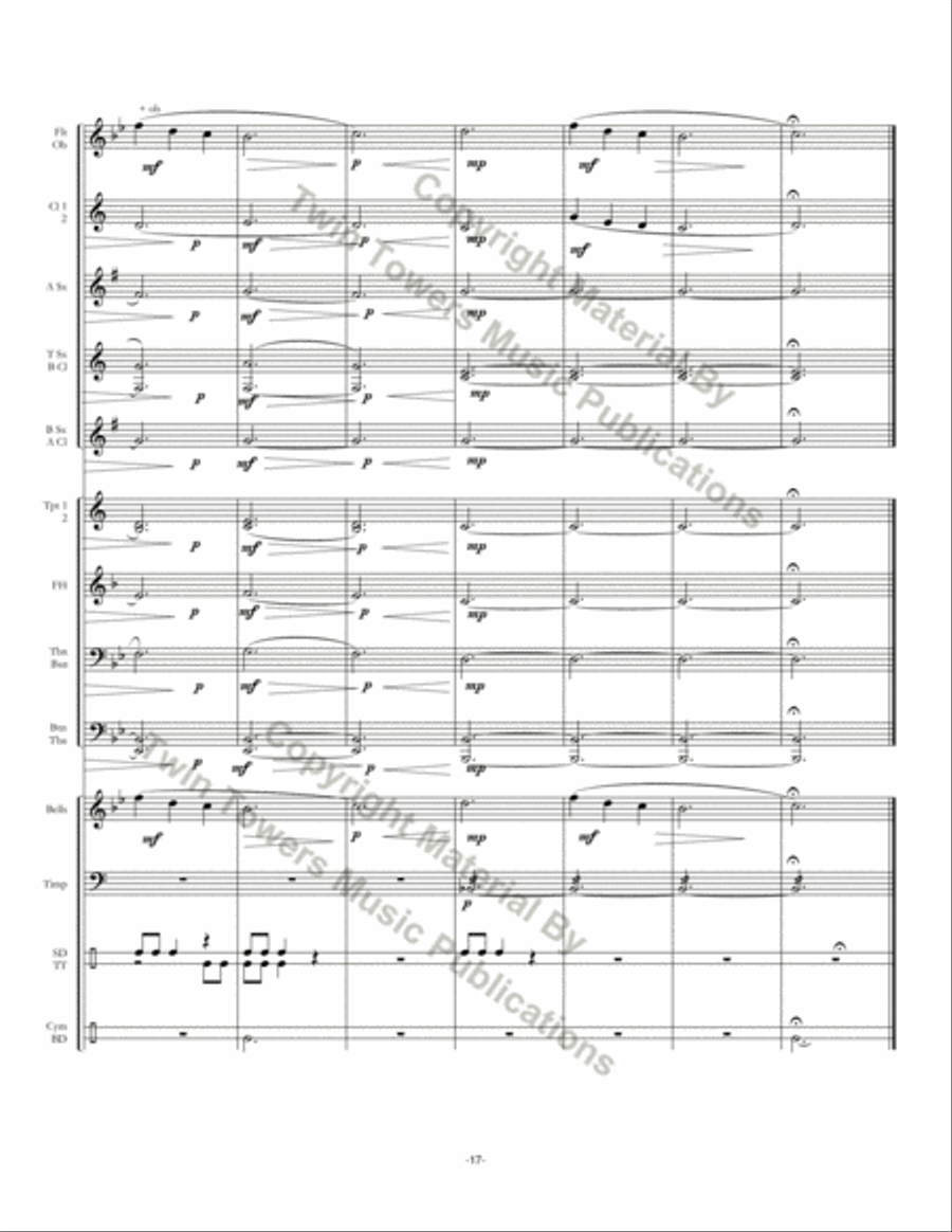 On An Old Gaelic Melody Concert Band scores gallery preview page 18