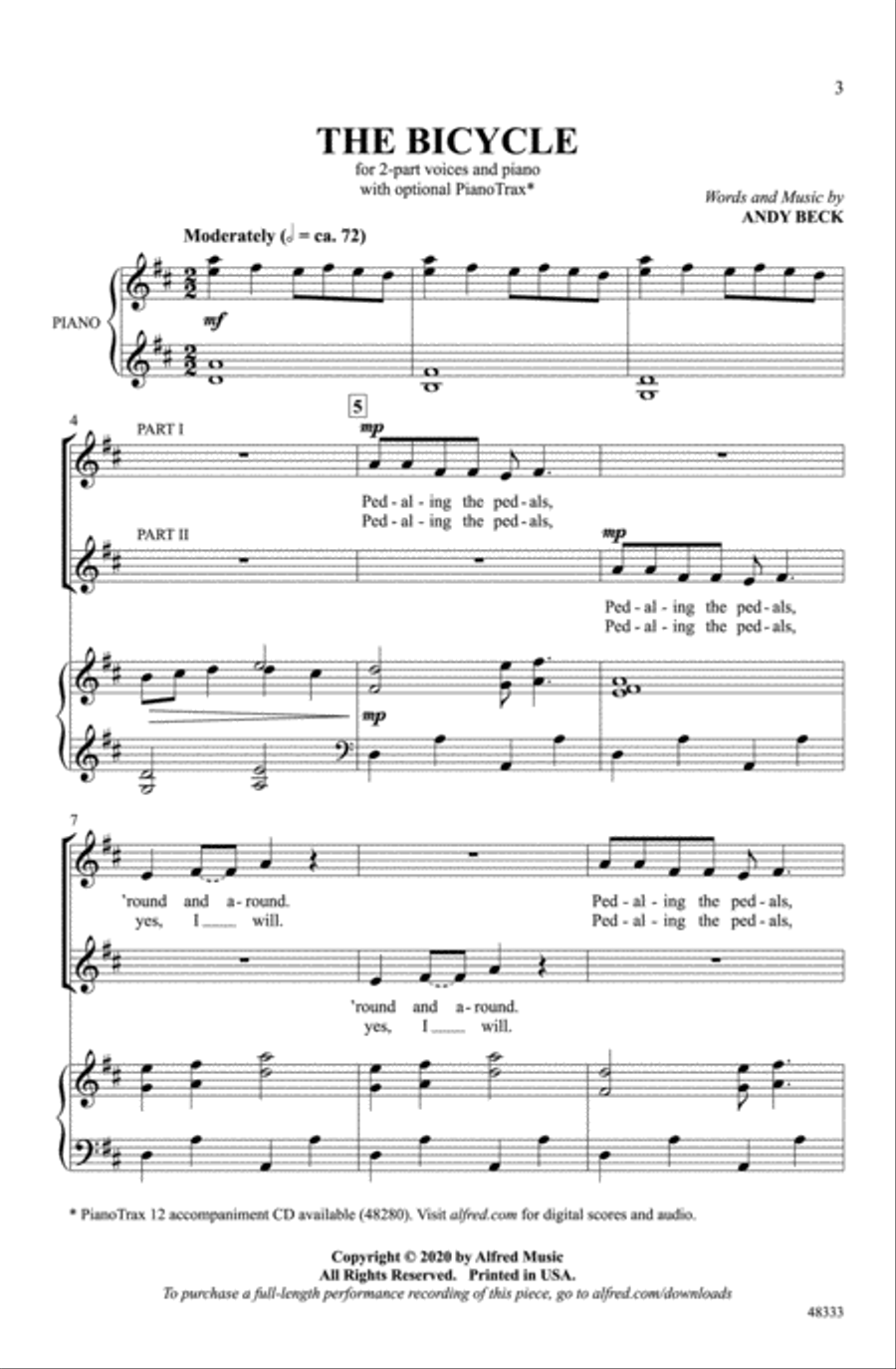 The Bicycle The Bicycle Choir scores gallery preview page 1