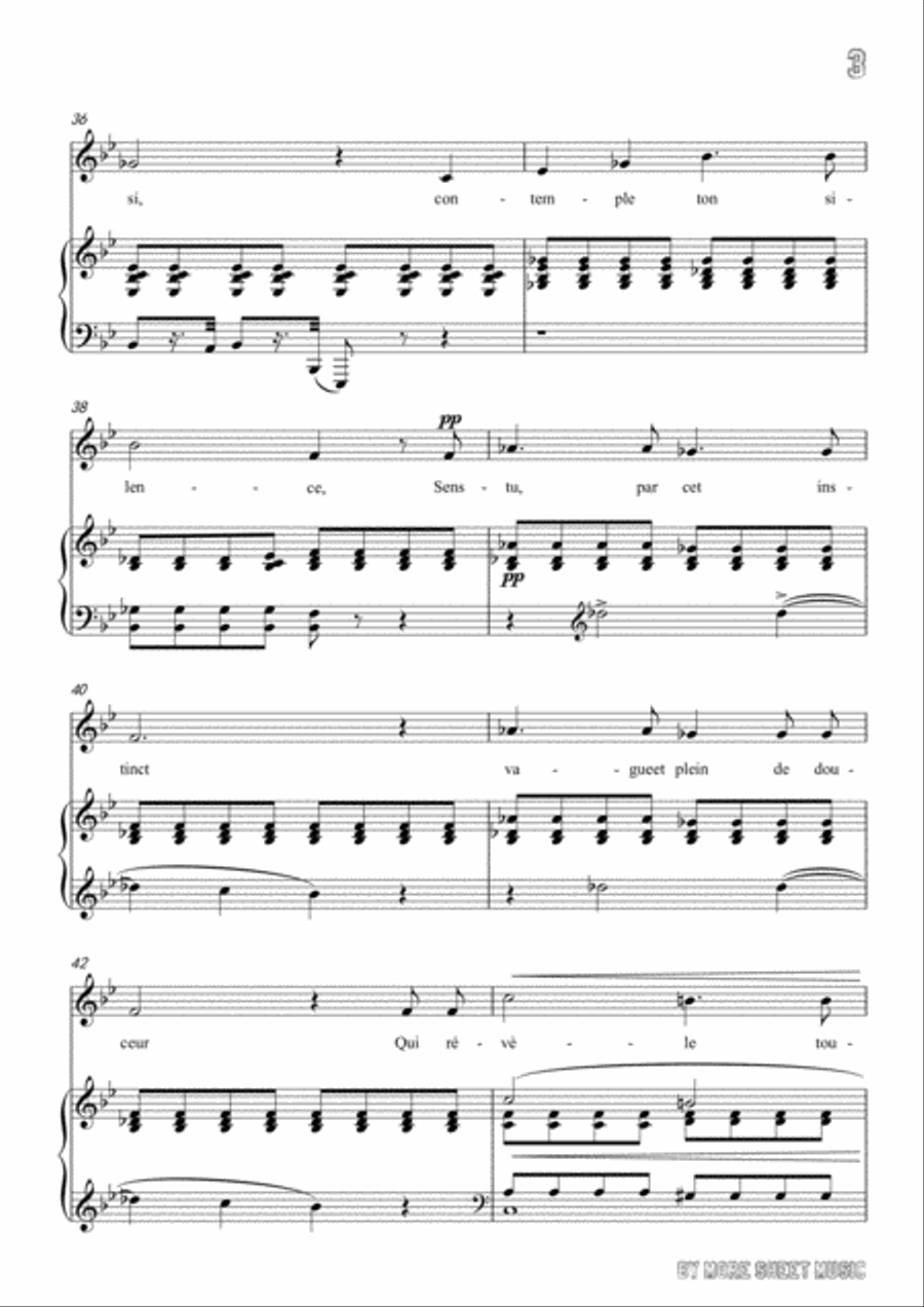 Saint-Saëns-La cloche in B flat Major,for Voice and Piano Saint-Saëns-La cloche in B flat Major,for Voice and Piano Voice Solo scores gallery preview page 5