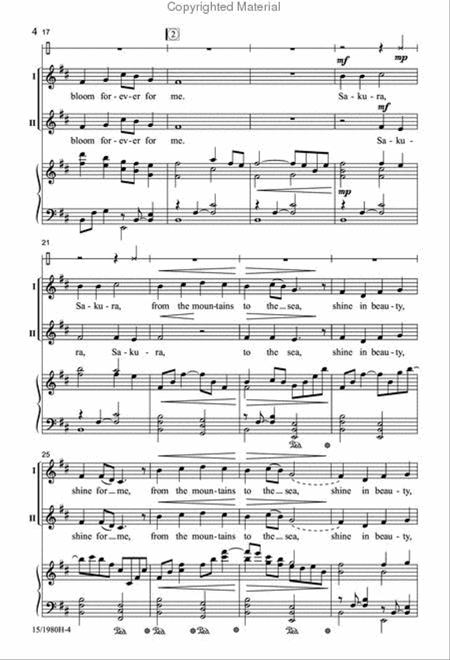 Sakura, Sakura 2-Part scores gallery preview page 4