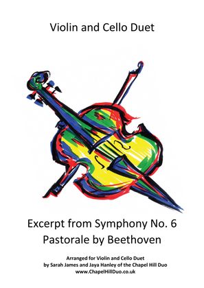 Book cover for Excerpt from Beethoven's Pastoral Symphony No. 6 arranegd for Violin & Cello Duet by the Chapel Hill