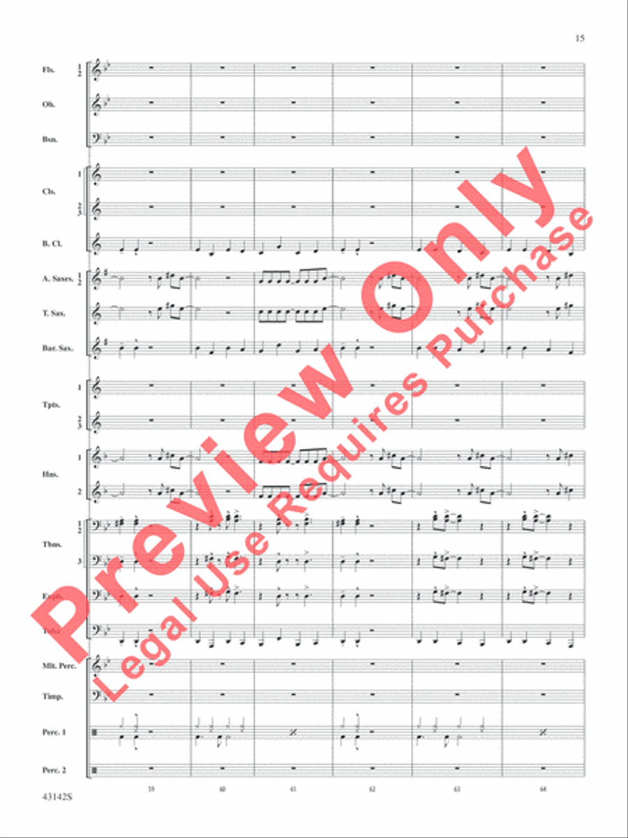 The Doors on Tour Concert Band scores gallery preview page 16