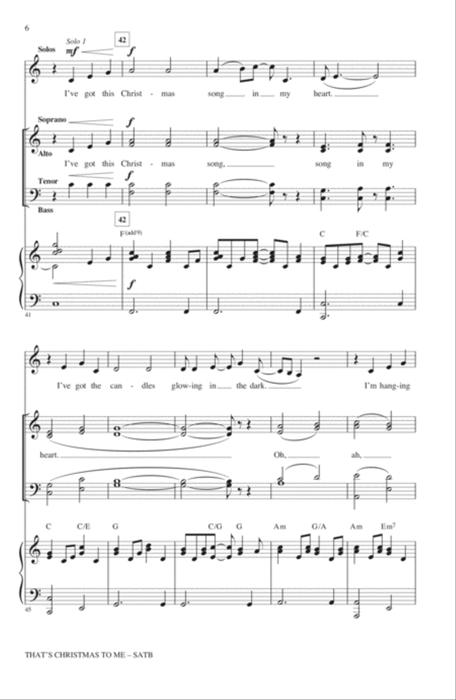 That's Christmas To Me (arr. Mark Brymer) 4-Part scores gallery preview page 5